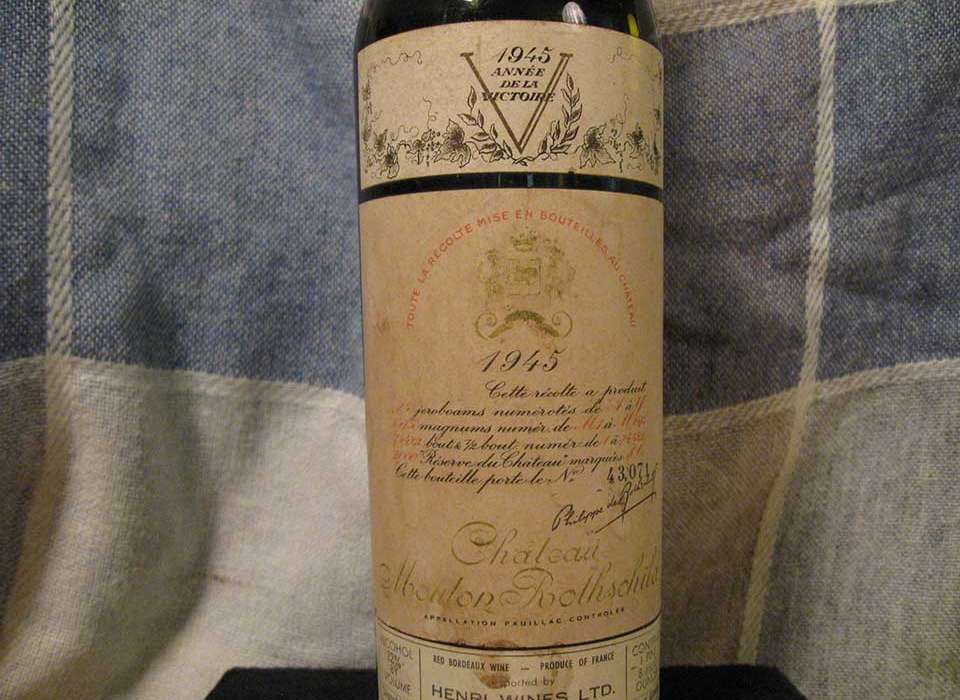 ワイン Mouton Rothschild and the 1945 